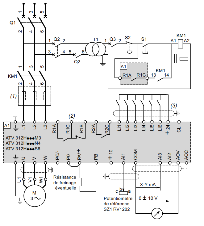 Настройка пч. Частотный преобразователь atv312 схема. Принципиальная электрическая схема подключения частотника. Schneider Altistart 01 схема подключения. ПЧ 250 КВТ электрический схема подключения.